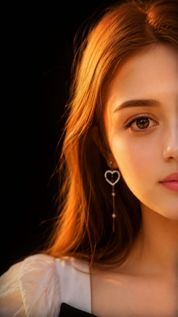 Universal Identity-Locked Cinematic Half-Face Portrait Prompt featuring realistic AI-generated male and female half-face portraits with strict identity preservation and luxury editorial style.